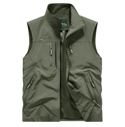 Men's Outdoor Sports Leisure Windproof Cold Proof Warm Vest for Autumn and Winter Comfortable Plush Warm and Fashionable Vest