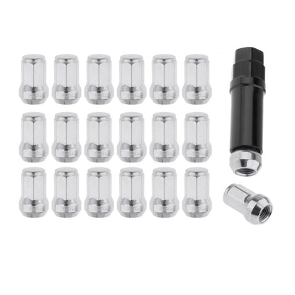 Wheel Lug Nuts Replacement Set M12 Cold Forged Carbon Steel Socket Key for Automotive Tire Maintenance
