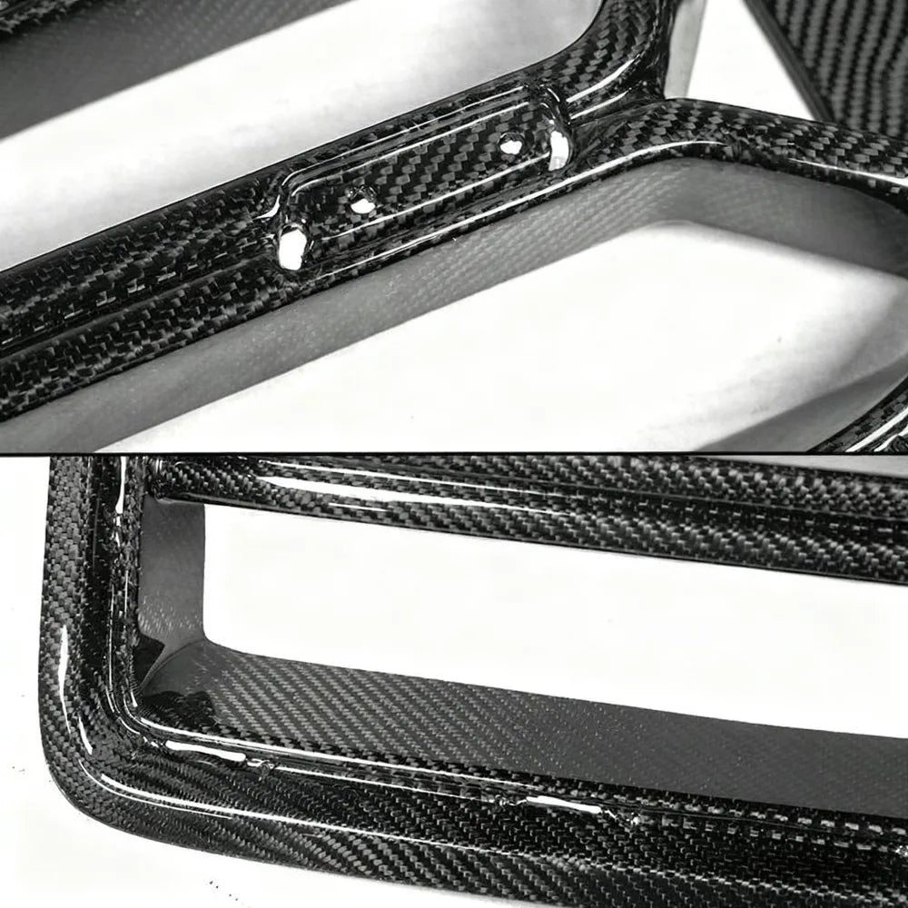 Real Dry Carbon Fiber Trim For BMW G87 M2 2023-2025 Car Front Bumper Grille Racing Grills Mesh Cover Auto Exterior Accessories