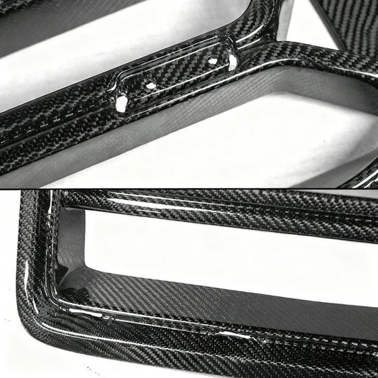 Real Dry Carbon Fiber Trim For BMW G87 M2 2023-2025 Car Front Bumper Grille Racing Grills Mesh Cover Auto Exterior Accessories