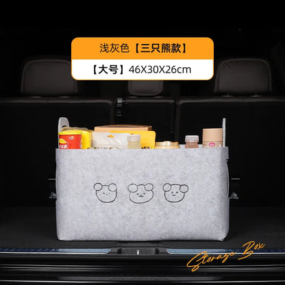 Car trunk storage box, car storage box, large capacity trunk organizer, foldable storage box for cars