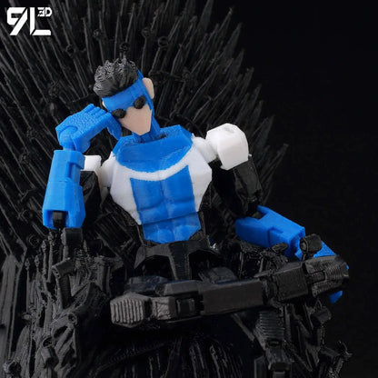 9L3D Lucky 13 Invincible Boy Conquer Omni Action Figure 3D Printed Anime Model Multi-Jointed Poseable Collectible Toy Gift Fan