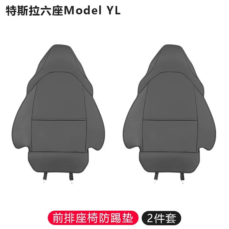 Car Seat Backrest Anti Kick Pad For Tesla Model YL Six Seats 2026 Leather Full Surround Seat Back Anti Scratch Protector Mat