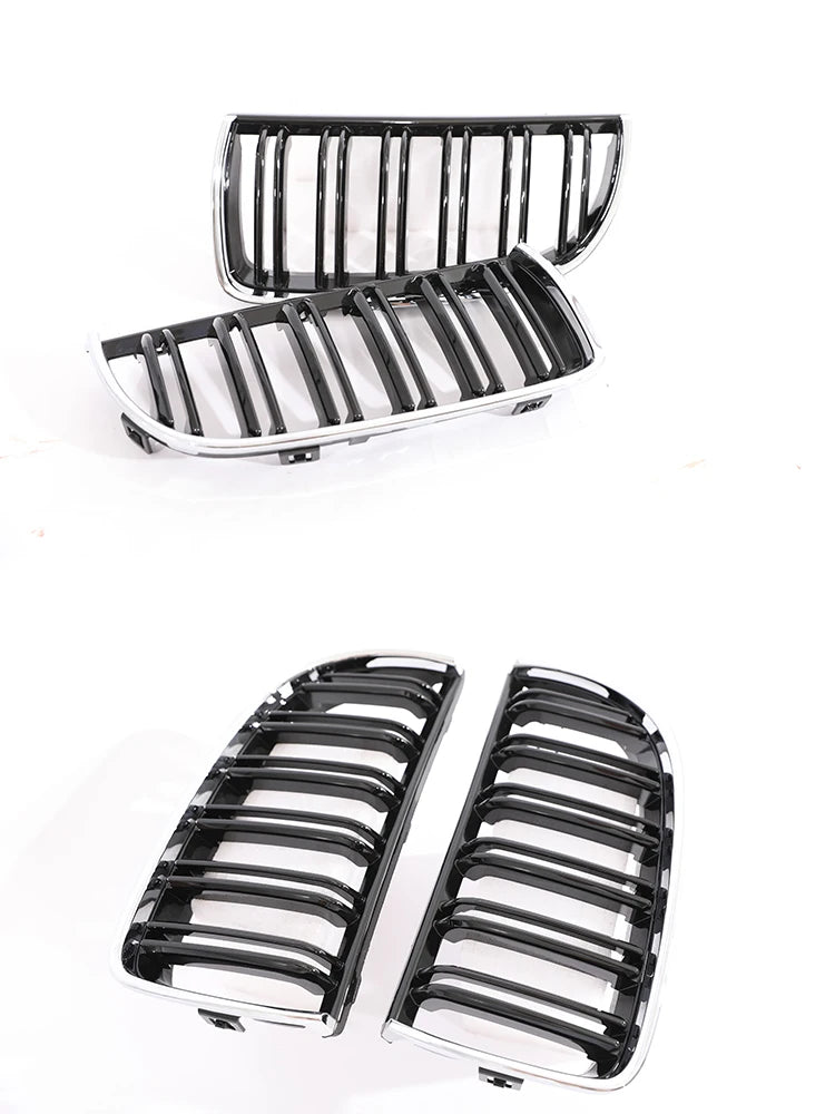 Carbon Fiber Chrome M Color Chrome Gloss Matte Black Grille Kidney Grill For BMW 3 Series E90 E91 Pre-Facelift 2005-2008 320 330