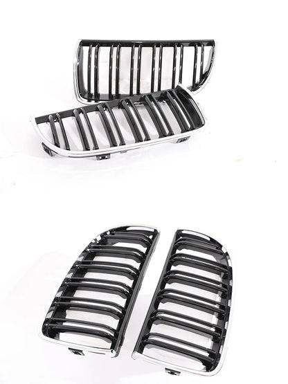 Carbon Fiber Chrome M Color Chrome Gloss Matte Black Grille Kidney Grill For BMW 3 Series E90 E91 Pre-Facelift 2005-2008 320 330