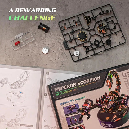 Robotime Rokr 3D Metal Puzzle Emperor Scorpion with LED Light of Industrial-style Building Block gift for Kids