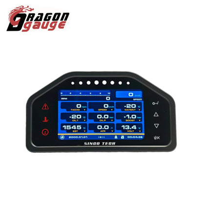 Racing Gauge 9 in 1 Race Dash Panel Multi-Function Dashboard LCD Screen Display with Sensor Kit DO928