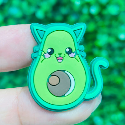 New 1-100pcs Cartoon Fruit Avocado Mom Love Guitar PVC Shoe Charms Accessories Hole Slippers Decorations Kids Birthday Present