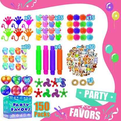 75/150Pack Fidget Toys Bulk, Party Favors for Kids, Treasure Box Toys for Classroom, Stocking Stuffers Goodie Bag for Boys Girls