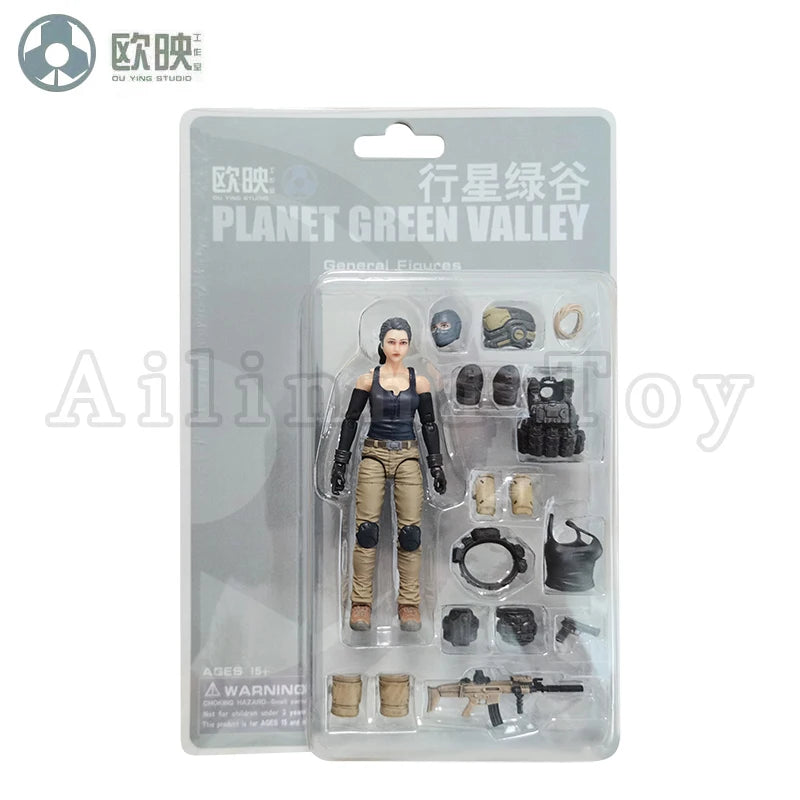 Ou Ying Studio 1/18 Planet Green Valley PGV 3.75inch Action Figure Girls War EFSA Female Figures Anime Model