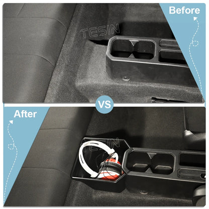 TESIN Car Rear Center Storage Box Organizer for Suzuki Jimny JB74 2/4 Door 2019 2020 2021 2022 2023 2024 Up Interior Accessories