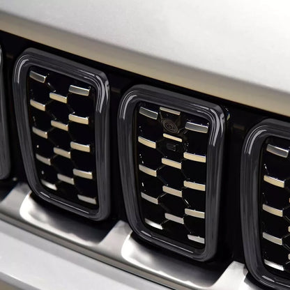 7PCS Car Front Grille Grill Inserted Mesh Cover for Jeep Compass 2021 2022 2023 2024 2025 Racing Grills Exterior Accessories