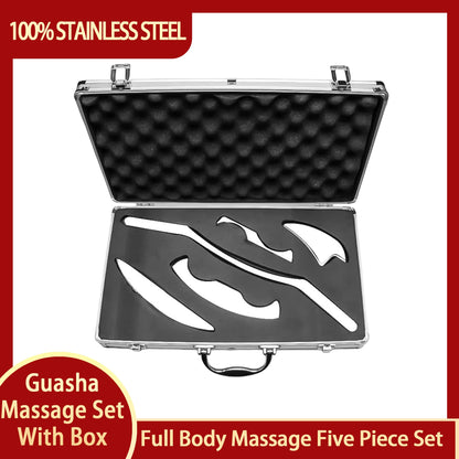 Stainless Steel Gua Sha Massage Tools Muscle Scraper Tool,Graston Tool Set for myofascial Release,Scar Tissue Massager for Back