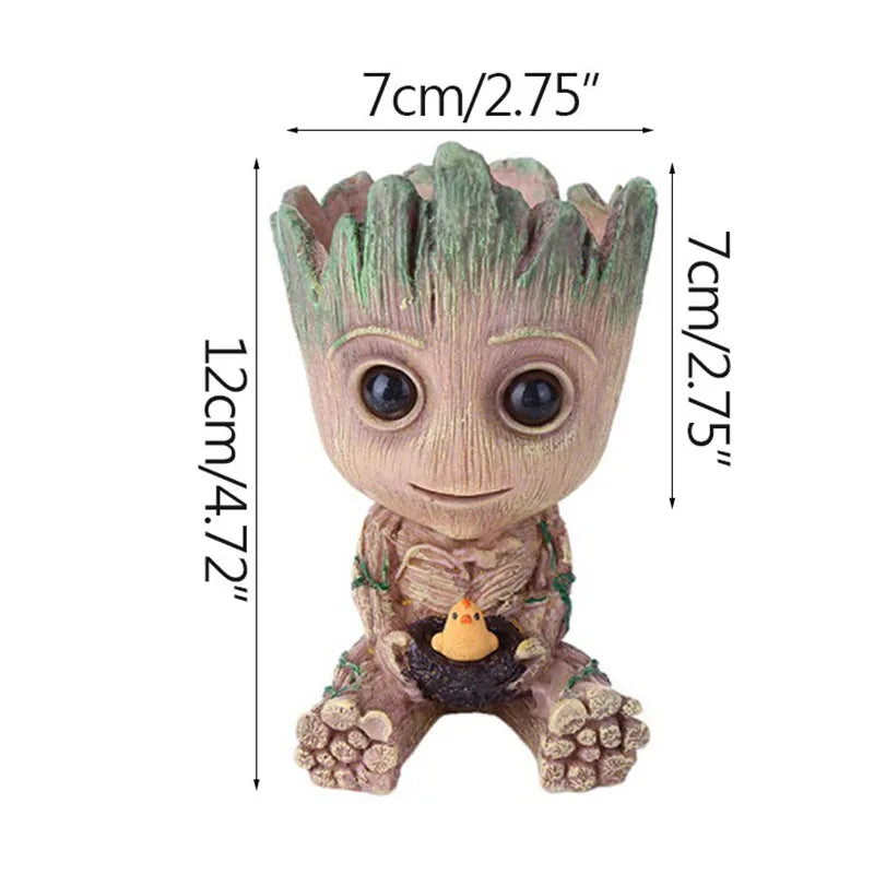 Groot Flower Home Decoration Vases Multifunction Groot Flower Pot Ornaments Arrangement Action Character Figurine Pen Holder