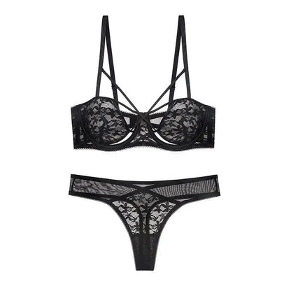 New Arrival French Style Lace Bra Set Female Push Up Underwire Thin Cup Anti Sagging Comfort Lingerie Suit For Everyday Wear Set