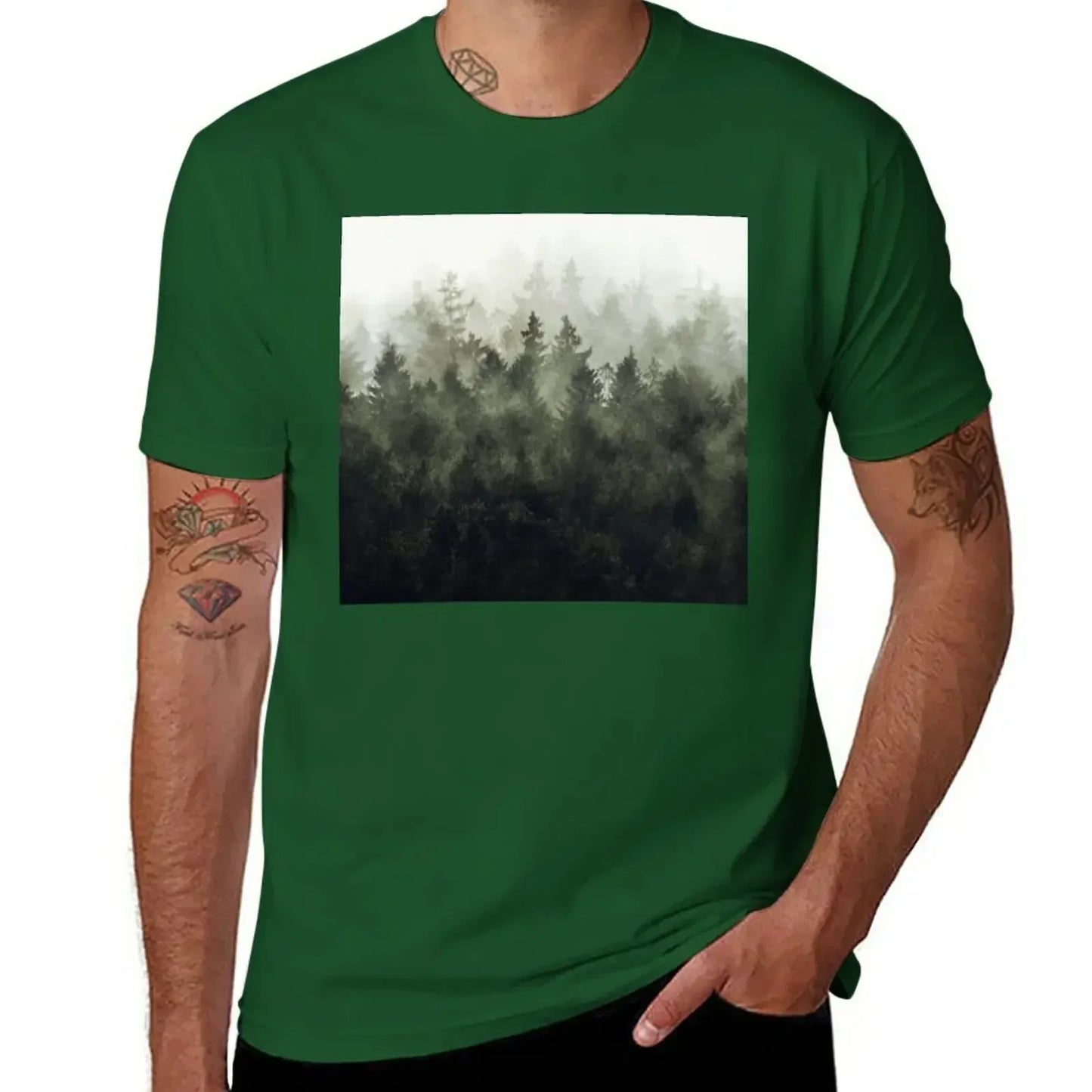 The Heart Of My Heart // Green Mountain Edit T-Shirt boys animal print plain sweat men graphic t shirts