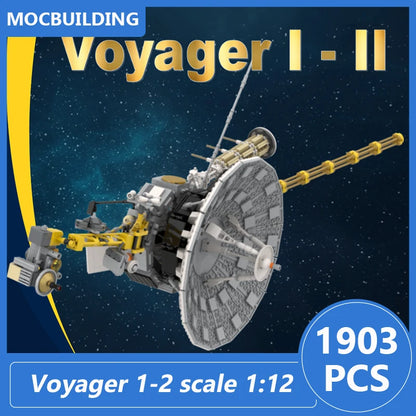 Voyager 1-2 Scale 1:12 Model Moc Building Blocks Diy Assemble Bricks Space Educational Creative Collection Toys Gifts 1903PCS