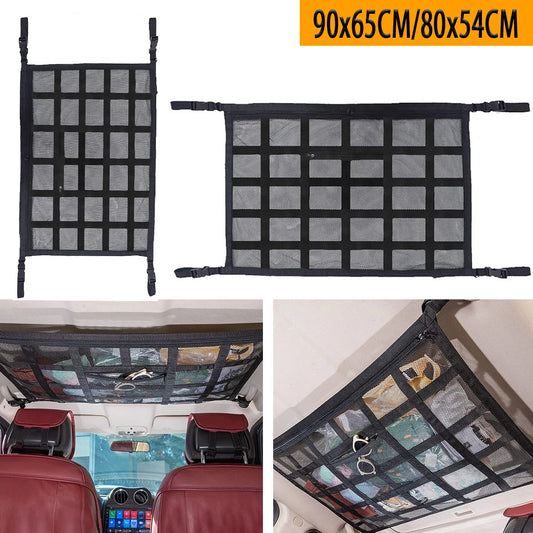 Car Roof Storage Net Pocket Car Roof Net Pocket Strong Load-Bearing Large Capacity Luggage Suspension Net Car Storage