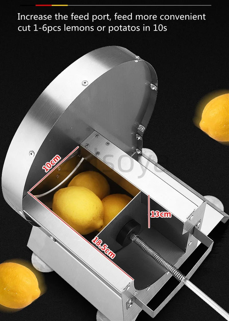 Lemon slicer Potato slicer commercial multi-functional slicing machine Milk tea shop sliced radish lotus root