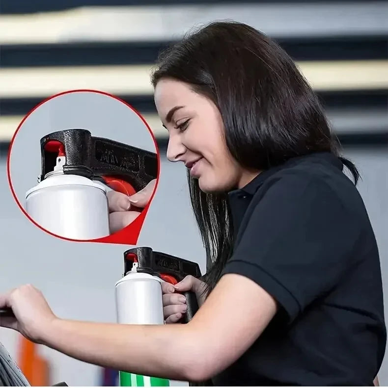 1 Pcs Plastic Portable Spray Paint Handle, Universal Reusable Car Color Changing Film Pasting Self Spraying Hand Spray Gun