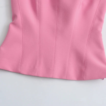 BSAY Women Fashion Summer White Halter Backless O-neck Comfortable Sling Crop Top Chic Female Sexy Streetwear Vest Mujer