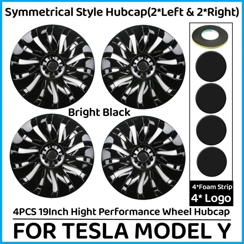 1PCS/4PCS Hub Cap Performance Replacement 19 Inch Wheel Cap Automobile Hubcap Full Rim Cover Accessories For Tesla Model Y 2024