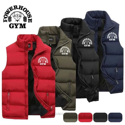 2025 Men Casual Fashion Sports Jacket Vets Coat Autumn Winter Sleeveless Warm Comfortable High Quality Mandarin Collar Vest Coat