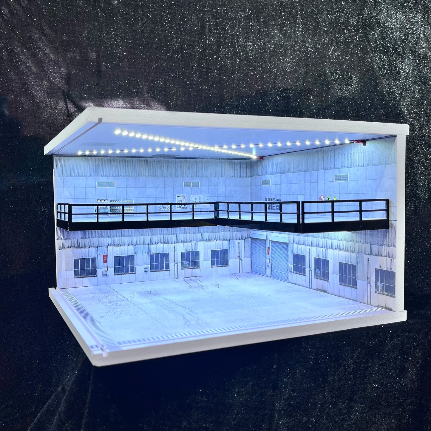 1/64 1/18 1/24 1/32 1/43 Scale Car Garage Diorama Models Set Scene LED Parking Lot Model for Matchbox Hot Wheels Collection
