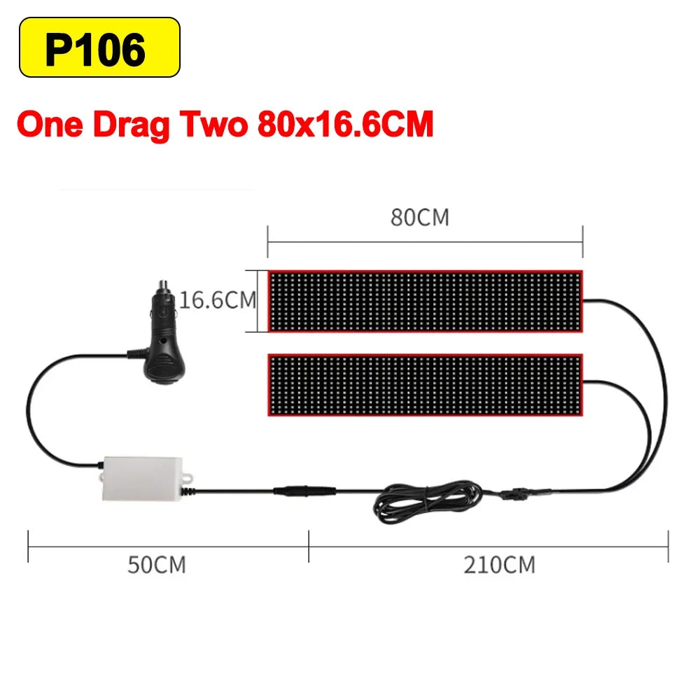 APP Remote Control Truck Devil Eye LED Pixel Panel Light 5V/2A DIY Custom Text Lighting Scrolling Foldable For Board Windshield