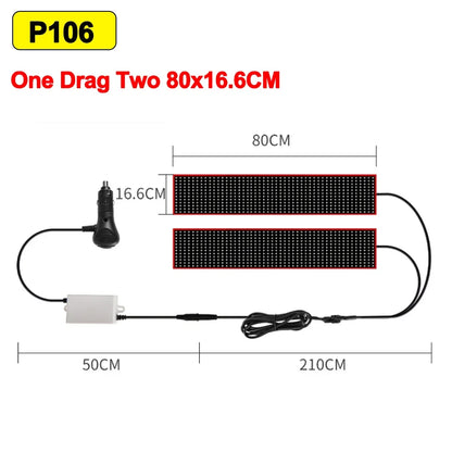 APP Remote Control Truck Devil Eye LED Pixel Panel Light 5V/2A DIY Custom Text Lighting Scrolling Foldable For Board Windshield