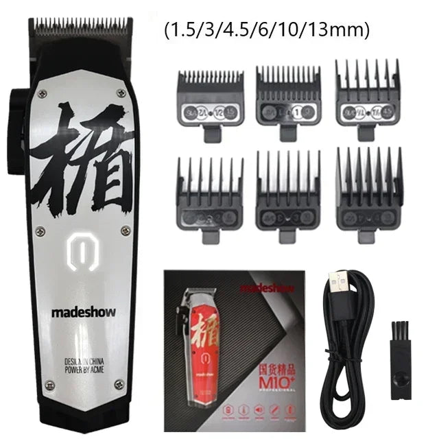 Madeshow M10 Professional Hair Clippers Hair Trimmer for Men Adjustable Cordless Hair cutting Machine For Barbers Beard Trimmer