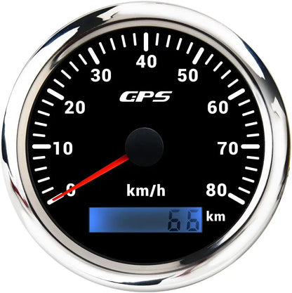Universal 85MM GPS Speedometer Gauge 7 Color LED Backlight For Motorcycle Marine Boat Truck 60 Kmh 200 Kmh Speed Gauge Meter