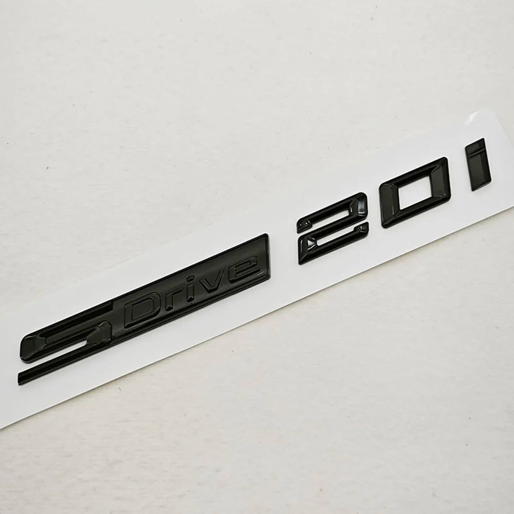 3D ABS Car Styling Logo sDrive 20i 20d Emblem Badge Sticker For BMW X1 X2 X3 Z4 Trunk Fender Decal Gloss Black Silver Accessorie