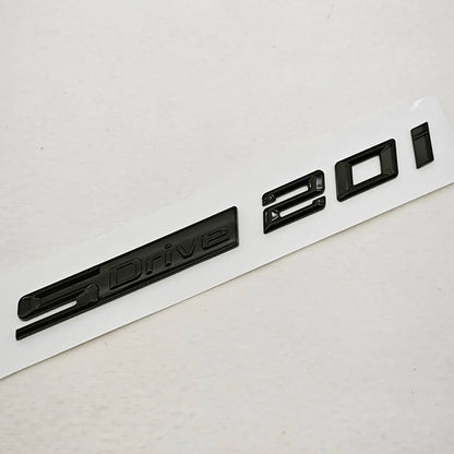 3D ABS Car Styling Logo sDrive 20i 20d Emblem Badge Sticker For BMW X1 X2 X3 Z4 Trunk Fender Decal Gloss Black Silver Accessorie