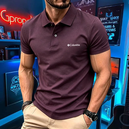 100% pure cotton 2026high-end brand men's short sleeve polo shirt summer fashion luxury logo embroidered golf top casual T-shirt
