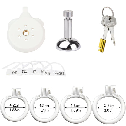 FRRK 4 Size Rings Resin Sissies Urethral Inverted Male Chastity Cage With Metal Urine Catheter 정조대 Penis Lock BDSM Men's Sex Toy