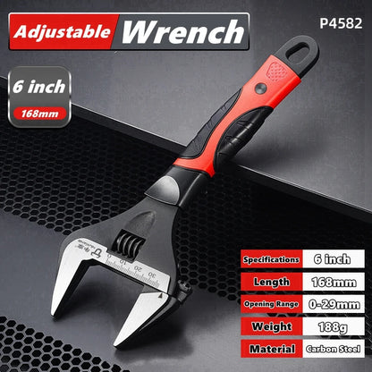 Adjustable large open end wrench Universal wrench CR-V Steel Machinery shop repair tool Car motorcycle bicycle wrench Hand tool