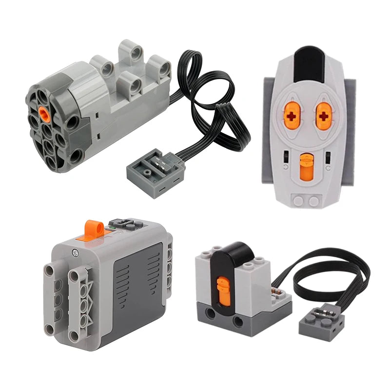 MOC Power Function Extension Kit with High-Tech Servo Motor for All Brand-Compatible Building Blocks DIY Projects