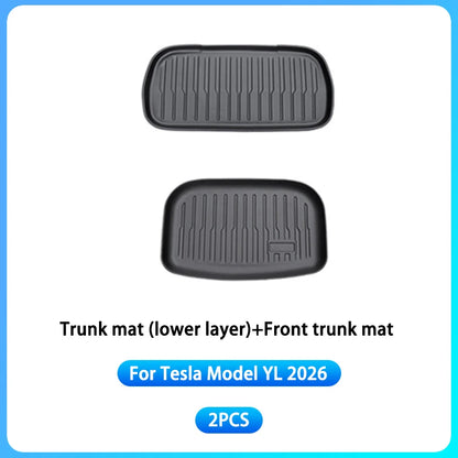 RHD Car Floor Mats For Tesla Model YL Launch2026 Luggage Mat Set Four Seasons Waterproof Anti-slip Trunk Mat Model YL Floor Mats