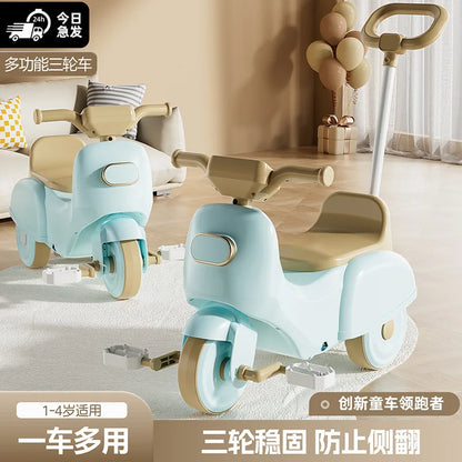 Multifunctional Children's Tricycle for 1-3 Years Old Kids, Pedal Gliding Balance Bike, Baby Push Car with Seat, Kids Scooter To