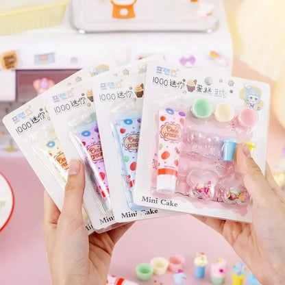 10pcs/Set Simulation Cream Ice Cream Dessert Making Handmade DIY Cake Model Small Parts Cream Glue Play House Toy Kids Gift