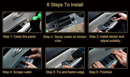 For Lexus IS250 IS300 2006-2012 Interior Central Control Panel Door Handle Carbon Fiber Stickers Decals Car styling Accessorie