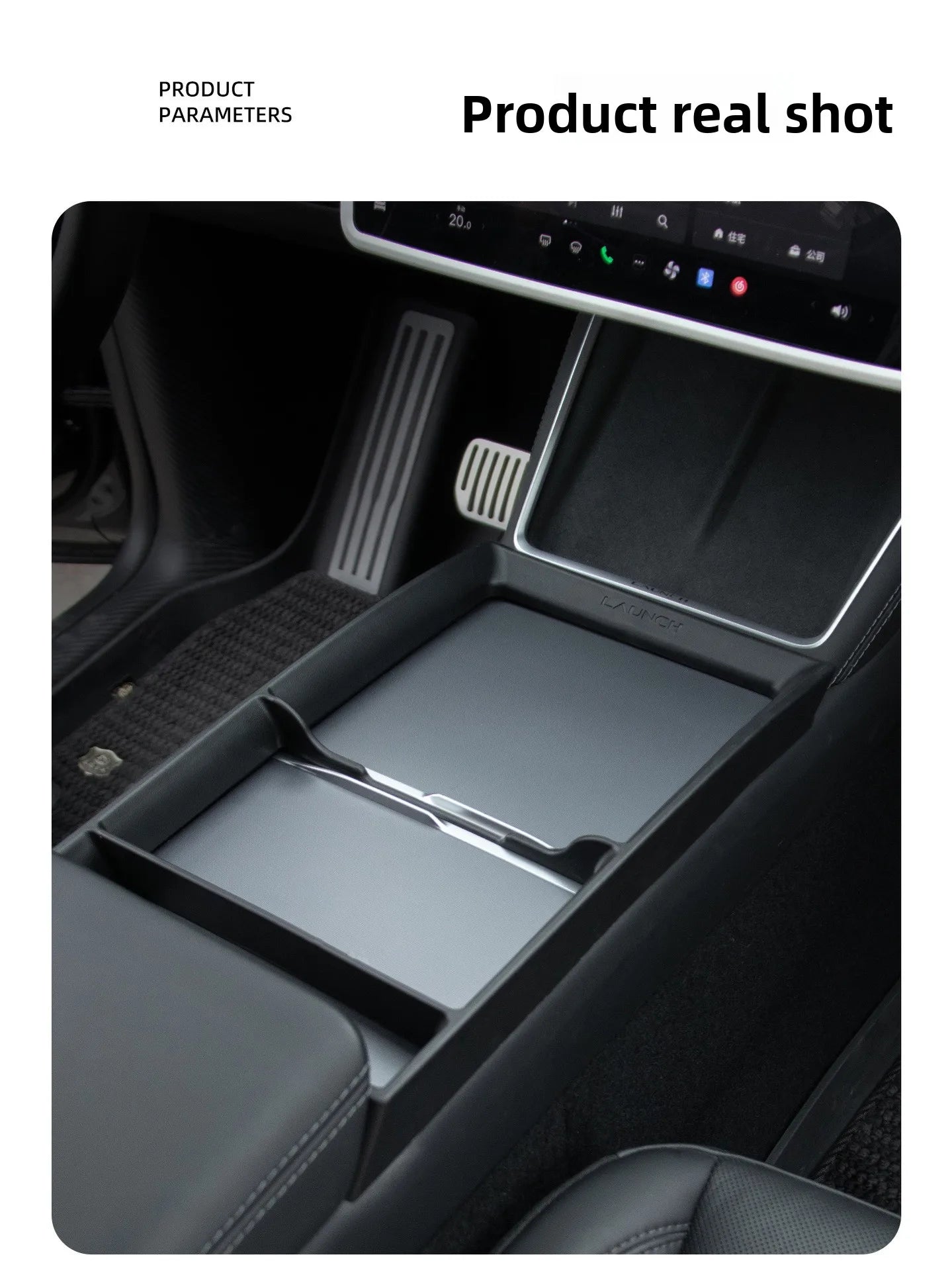 For Tesla New Model 3 Highland / Model Y /YL Center Console Armrest Storage Tray Organizer Box ABS Interior Accessories