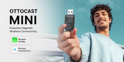 OTTOCAST NEW Mini Wireless CarPlay Android Auto Wireless Adapter Plug And Play WiFi Fast Connect Dongle For Toyota Audi Benz