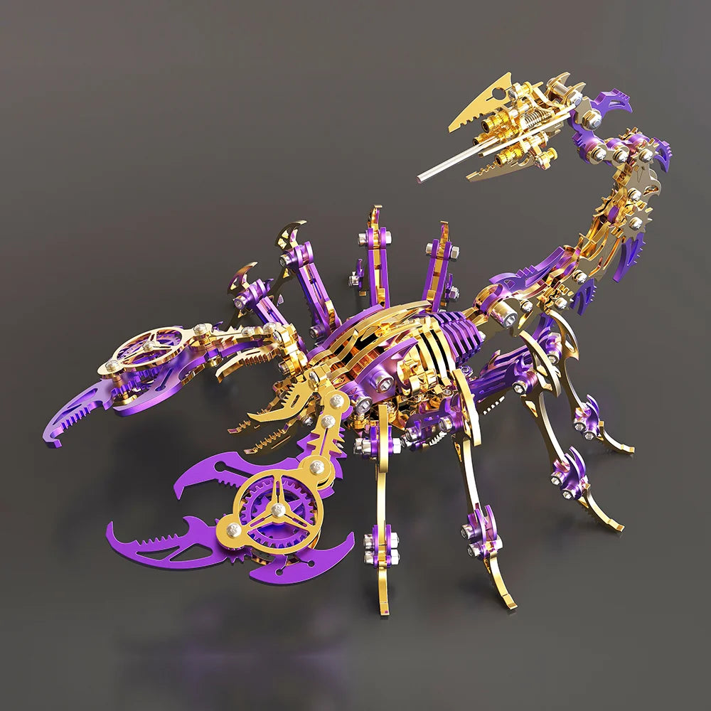 3D Metal Puzzle for Adults, Mechanical Scorpion Insect Model Kit, DIY Metal Building Puzzle Set, Assembly Toy Gift for Men Boys