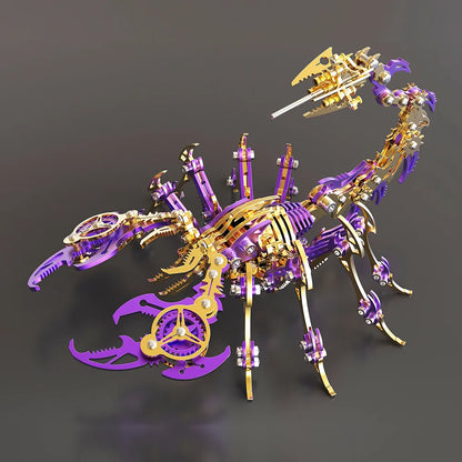 3D Metal Puzzle for Adults, Mechanical Scorpion Insect Model Kit, DIY Metal Building Puzzle Set, Assembly Toy Gift for Men Boys