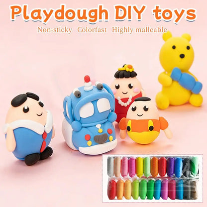 Magic Non Toxic Air Dry Clay Kit with Vibrant Colors and Deluxe Tools for Kids Toddlers Creative Art Modeling Projects