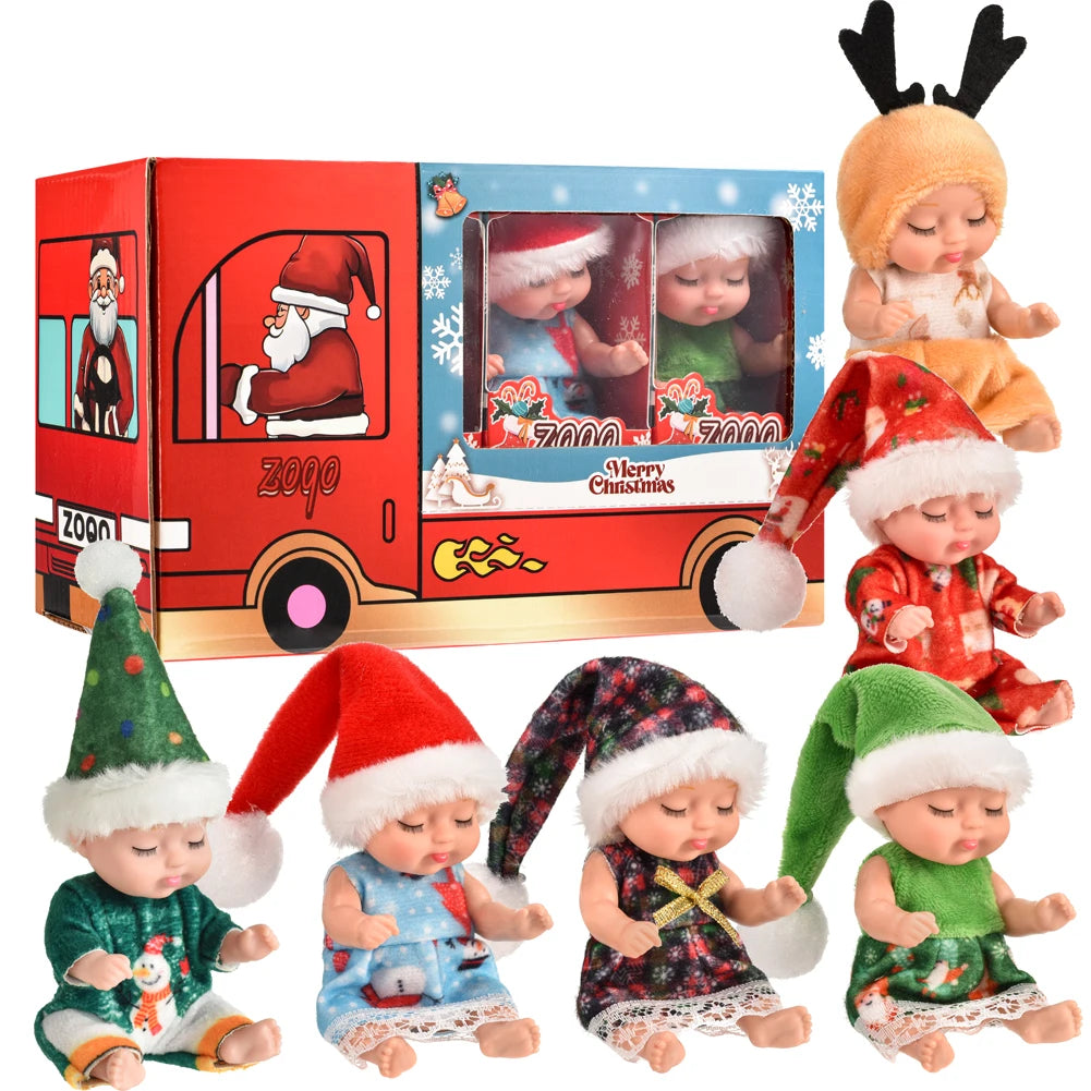 12Pcs Christmas Reborn  Doll Kit Toy Simulation Princess Dolls Toy Cute Sleeping Baby with Clothes Accessories Christmas gift