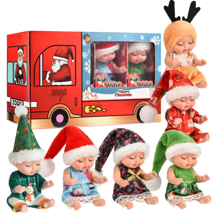 12Pcs Christmas Reborn  Doll Kit Toy Simulation Princess Dolls Toy Cute Sleeping Baby with Clothes Accessories Christmas gift