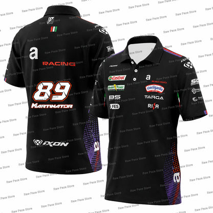 Marco Bezzecchi 72 Racing Team 2026 Polo Shirt for Men Breathable Outdoor Sports T-Shirt Martin 89 Daily Casual Plus Size Polos